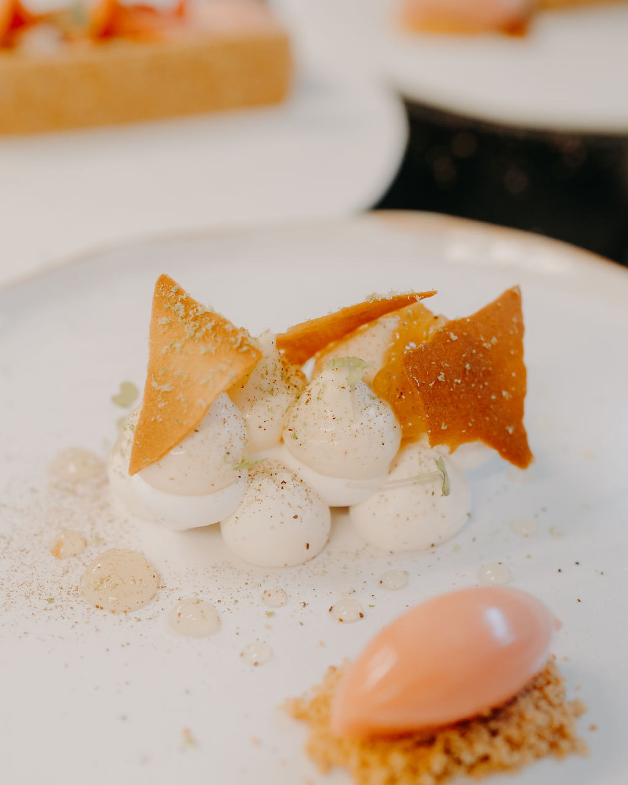 dessert gastronomique par le restaurant haut linage à penmarch